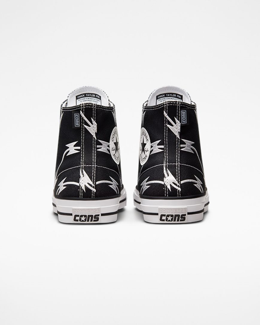 Tenis Skate Converse CONS Chuck Taylor All Star Pro Razor Wire Feminino Pretas Prateadas Branco | PT K03189P